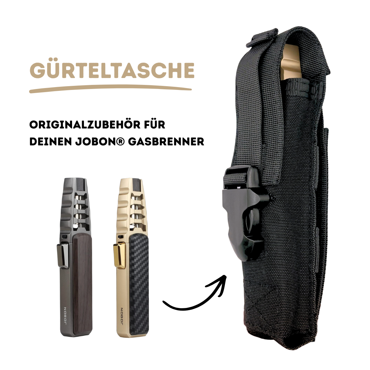 Jobon® Gasbrenner hochwertige Gürteltasche