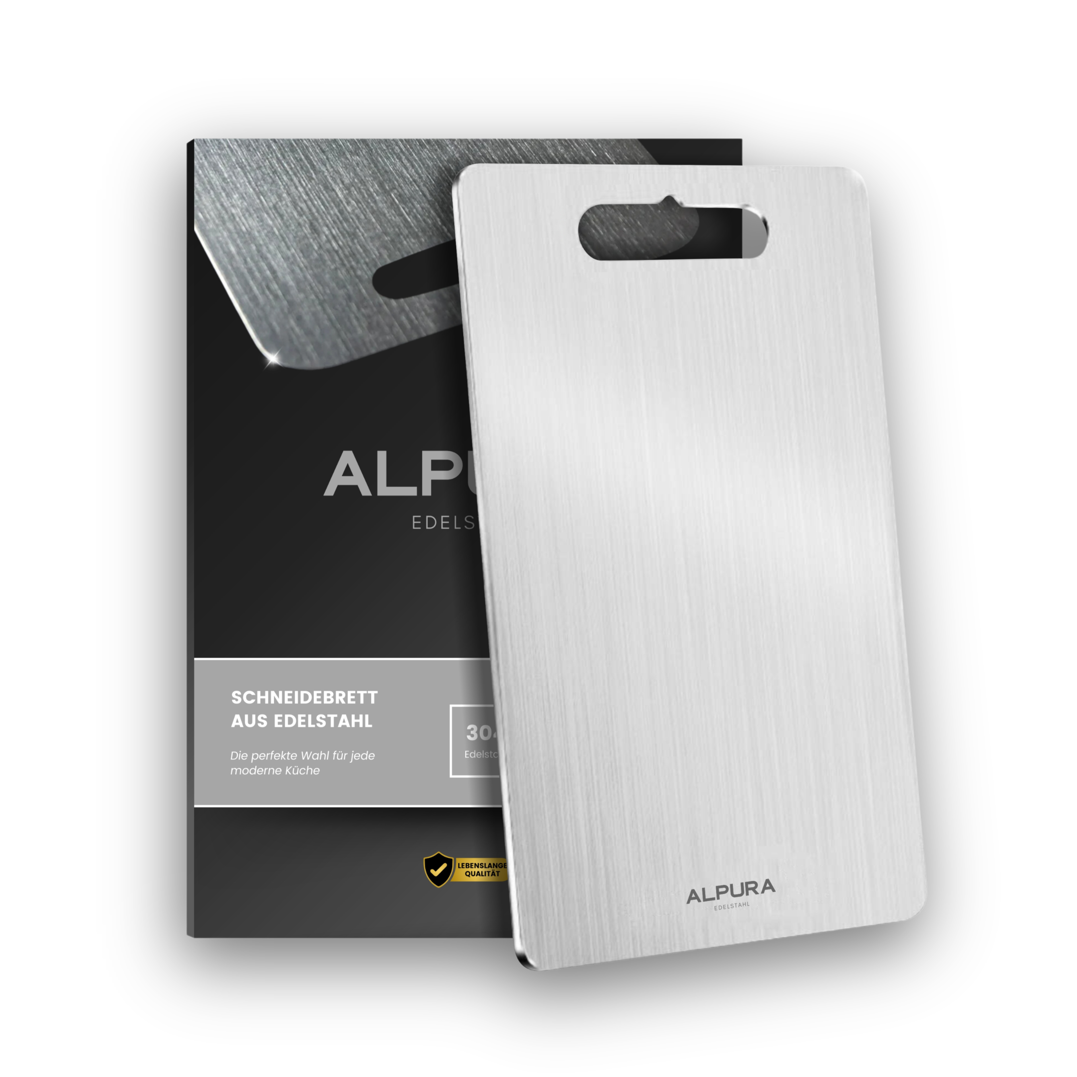Planche à découper en acier inoxydable Alpura™