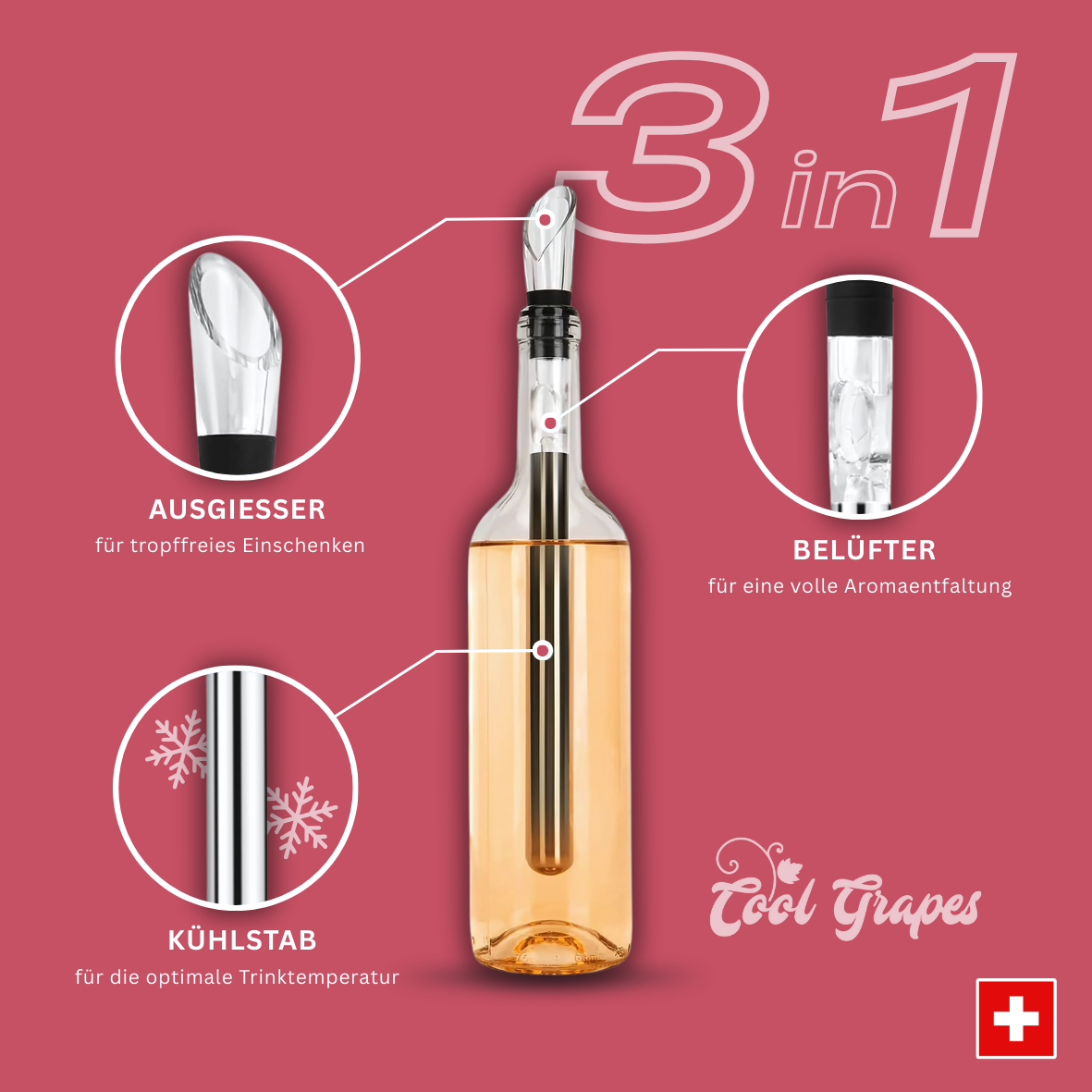 CoolGrapes™ Weinkühlstab – das Original!