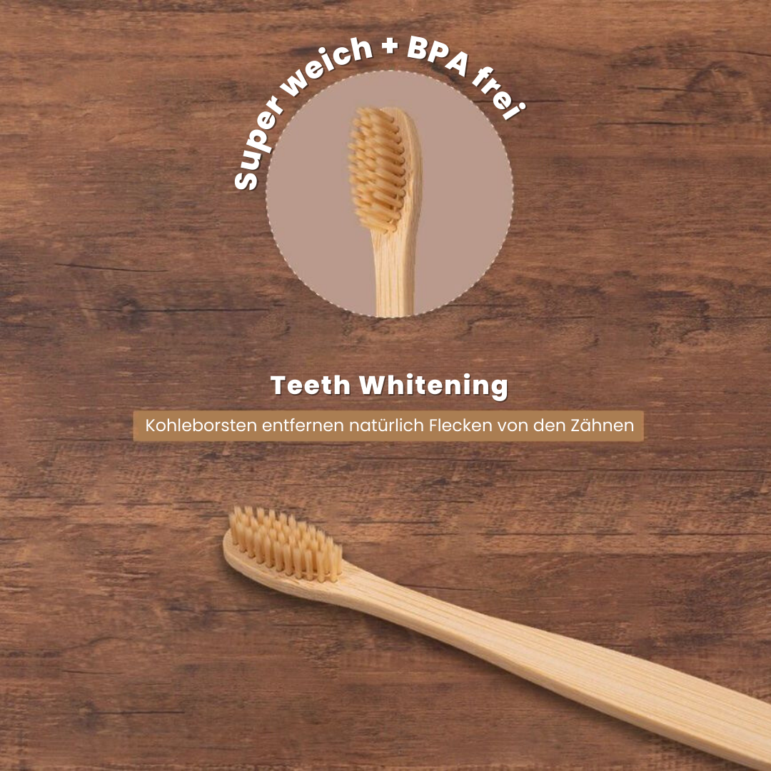 Bamboo Toothbrushes Set of 10