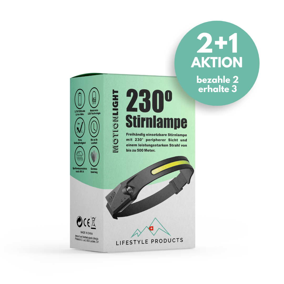 230° Stirnlampe MOTIONLIGHT™ – das Original!