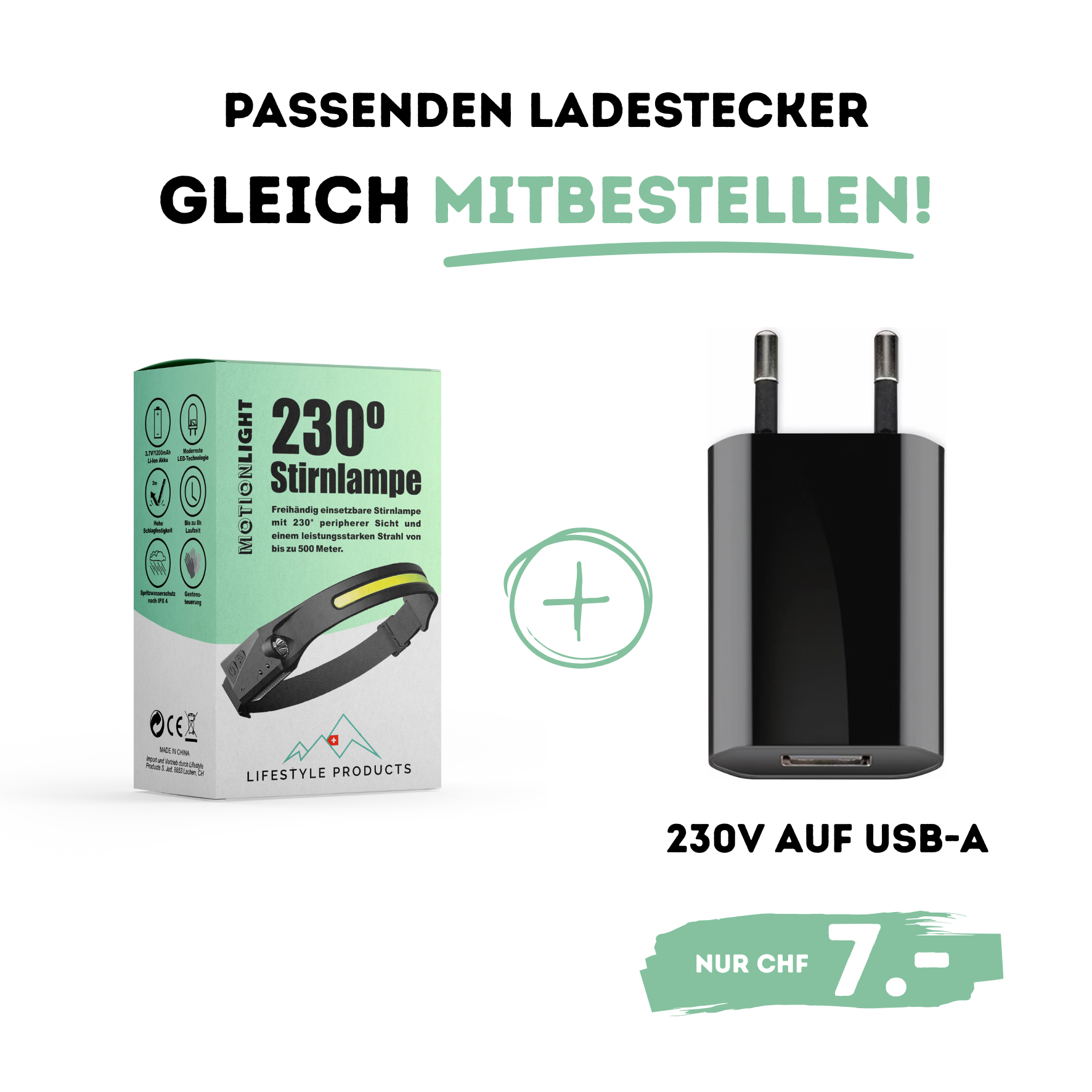 230° Stirnlampe MOTIONLIGHT™ – das Original!