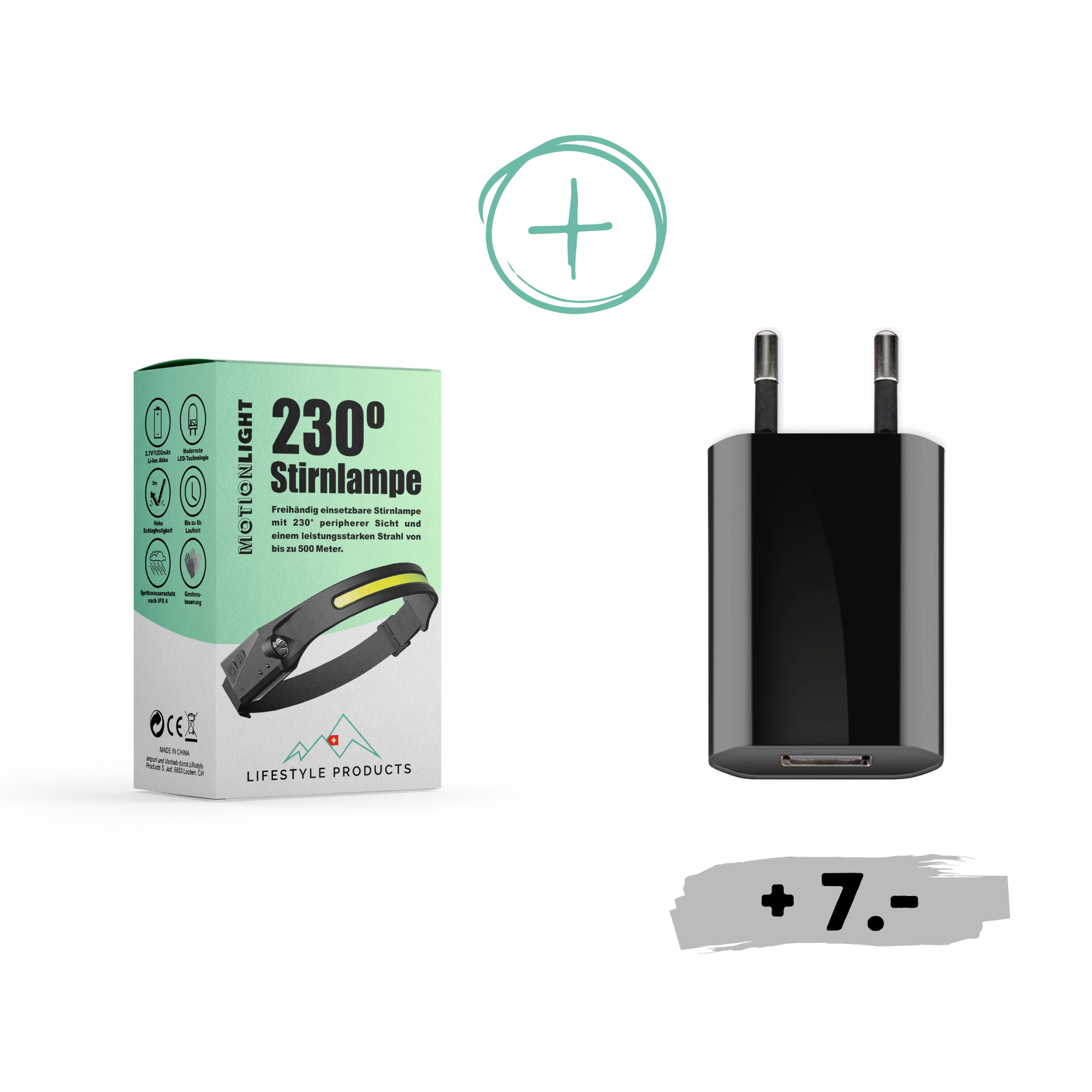 230° Stirnlampe MOTIONLIGHT™ – das Original!