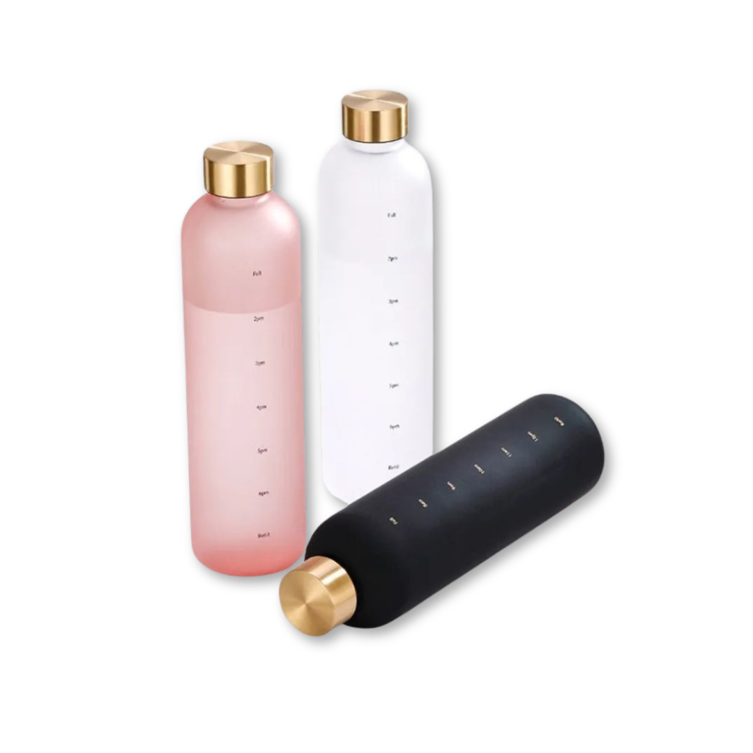 Trinkflasche mit Zeitangabe