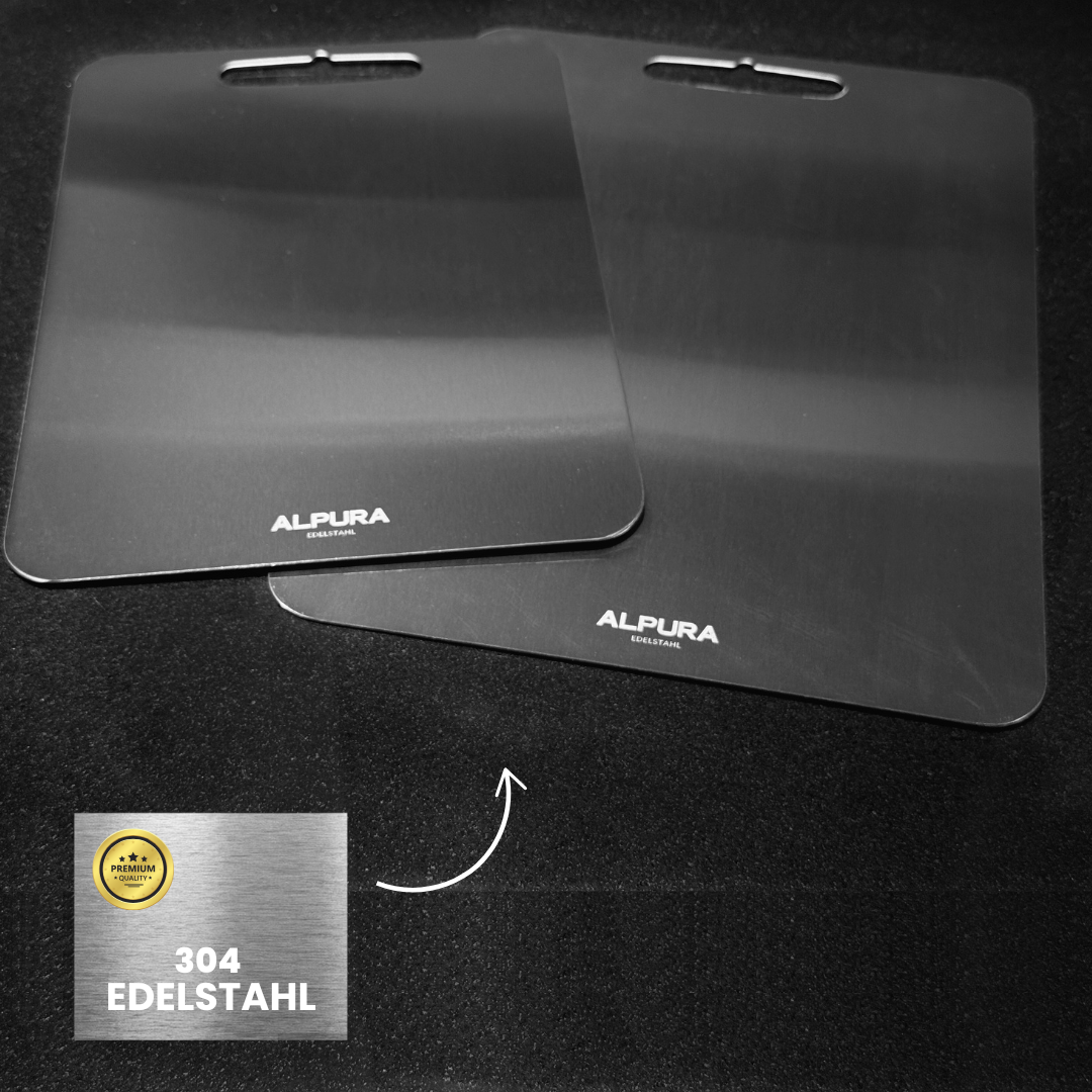Planche à découper en acier inoxydable Alpura™