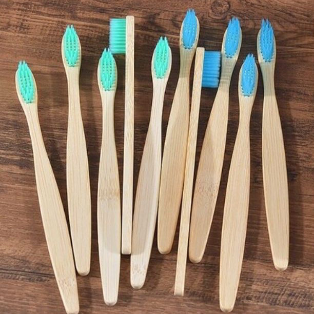 Bamboo Toothbrushes Set of 10