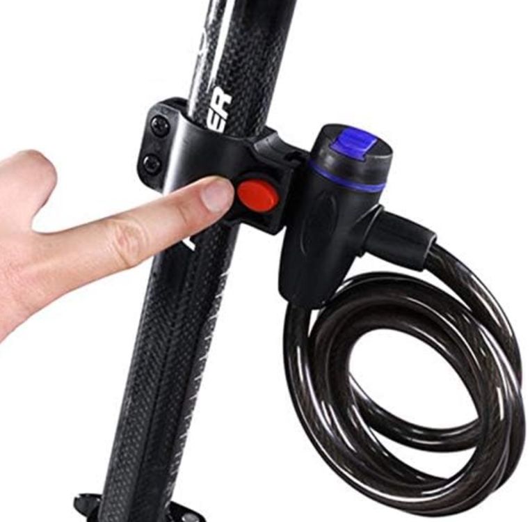 bicycle lock with saddle attachment