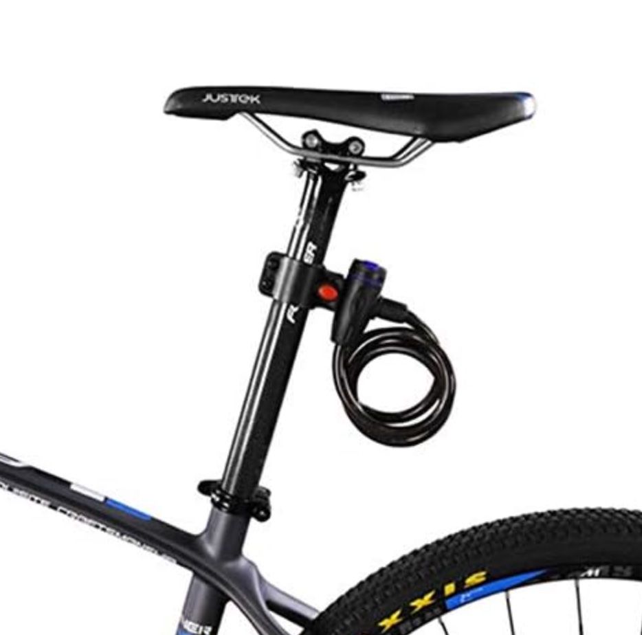 bicycle lock with saddle attachment