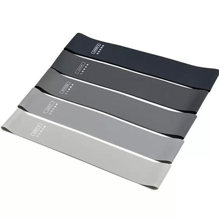 Fitnessbänder 5er Set Grau (inkl. Tasche)