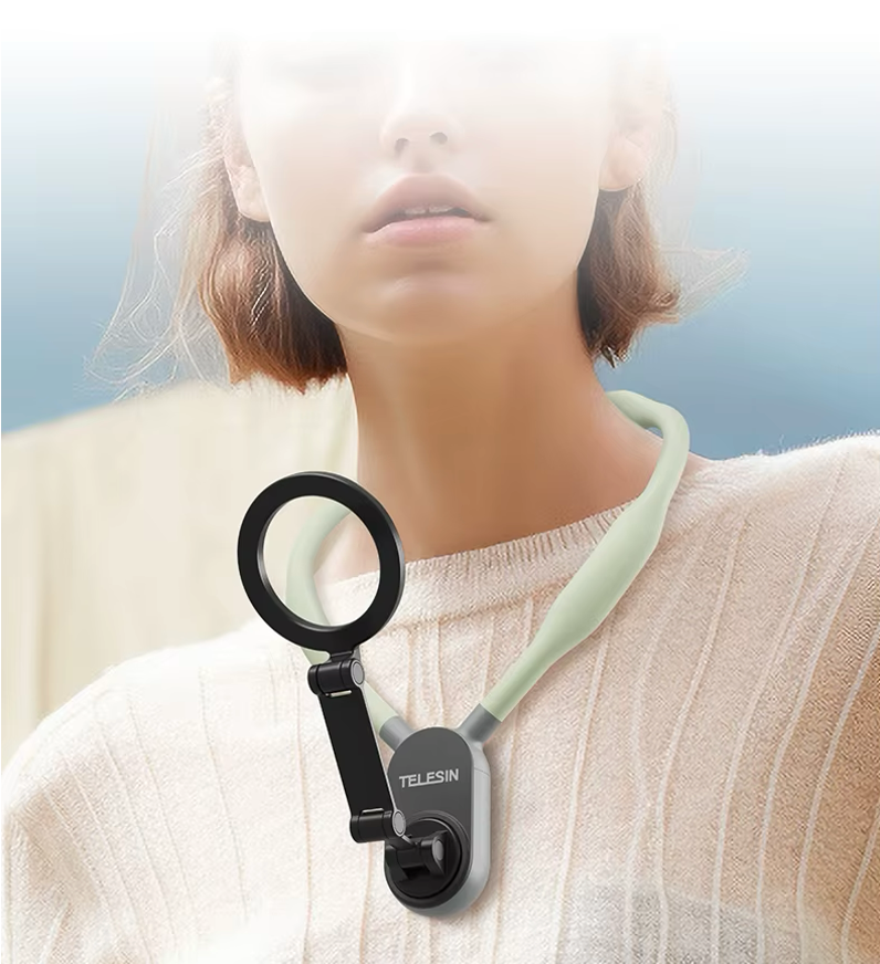 Support de cou Telesin® pour enregistrements sur smartphone