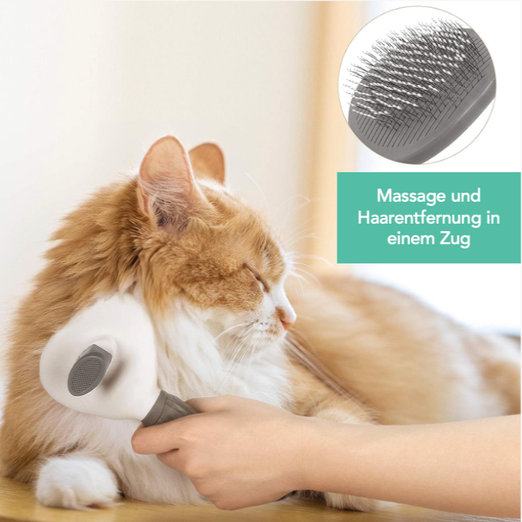 Selbstreinigende Tierhaarbürste