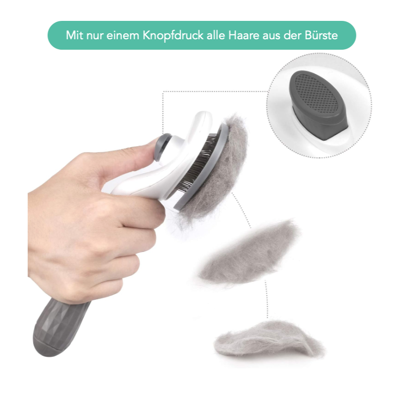 Brosse autonettoyante pour poils d'animaux