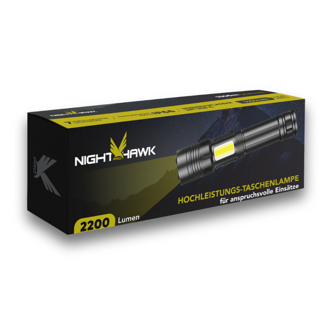 NightHawk™ professionelle LED-Taschenlampe