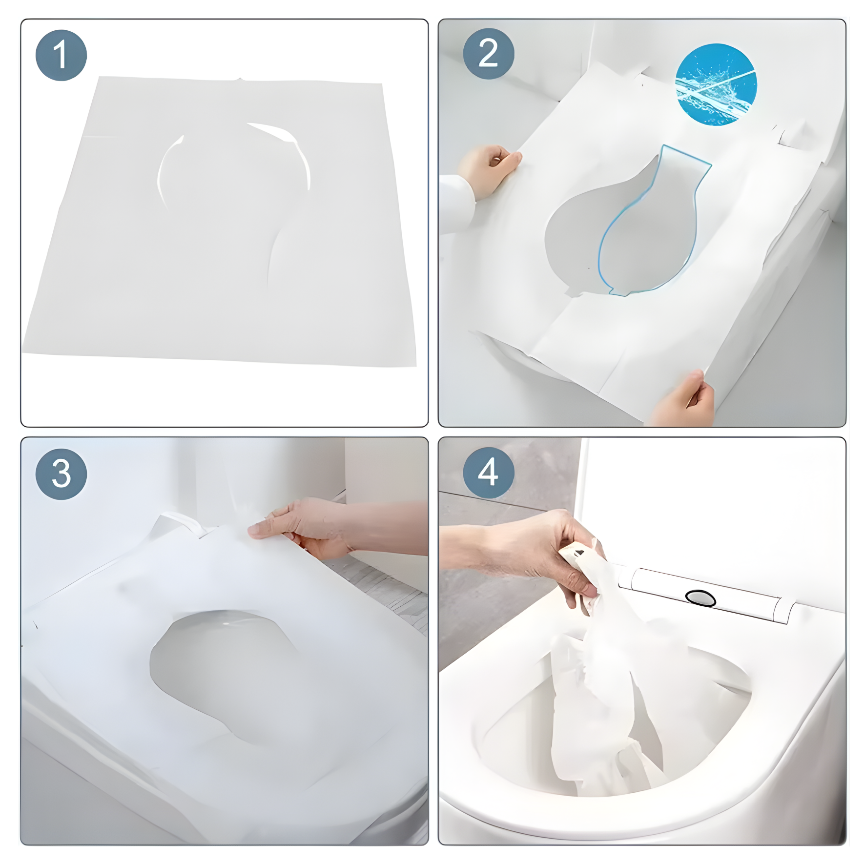 Housses de siège de toilette, 10 pièces.