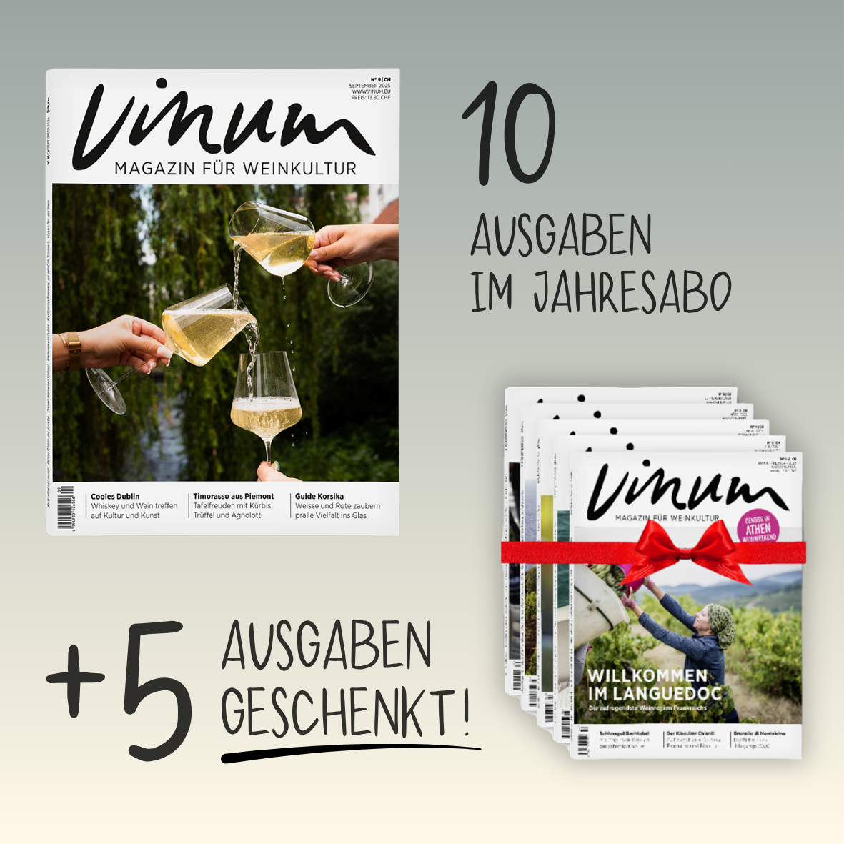 VINUM Abo – Das Magazin für Weinkultur (15 Ausgaben)