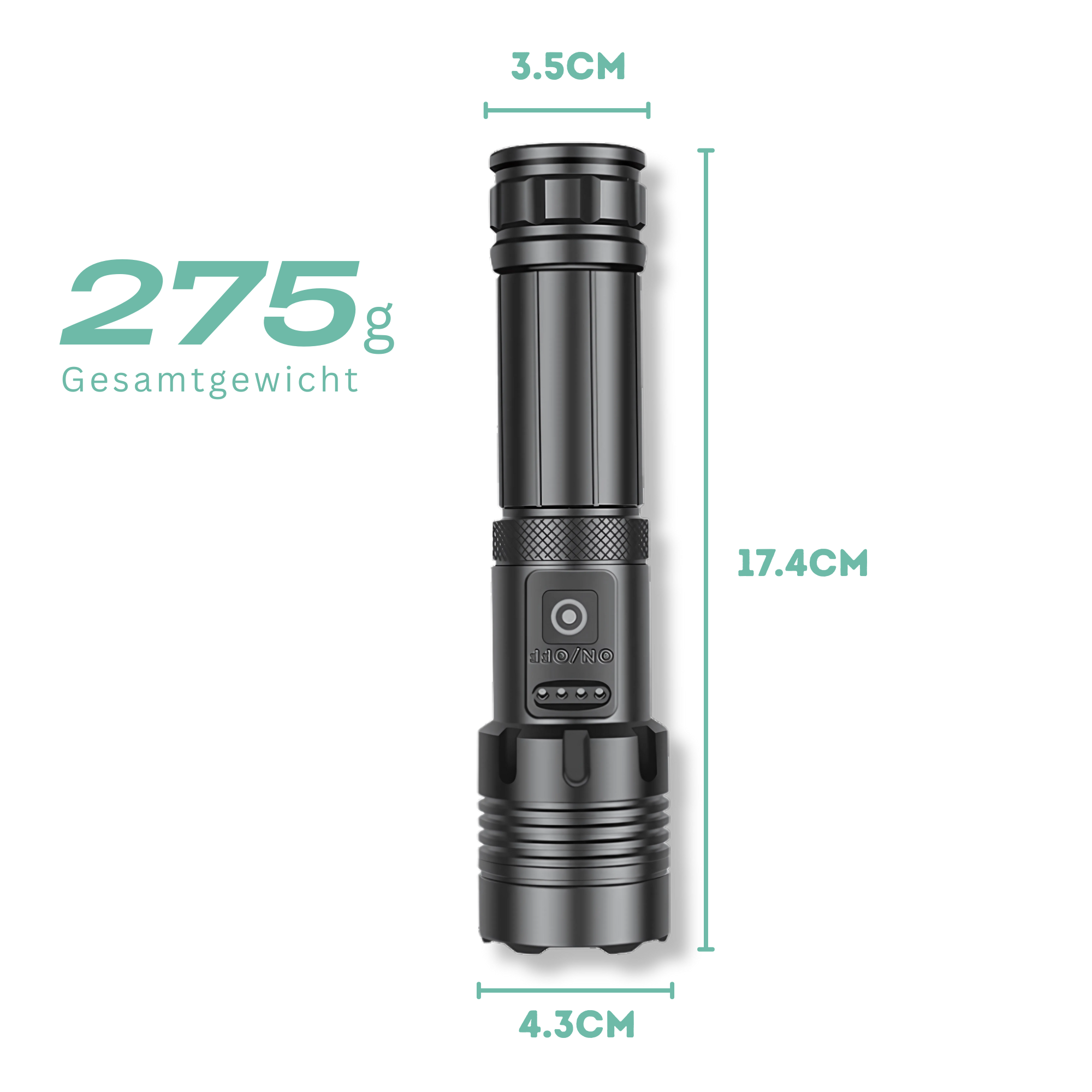 NightHawk PRO™ professionelle LED-Taschenlampe