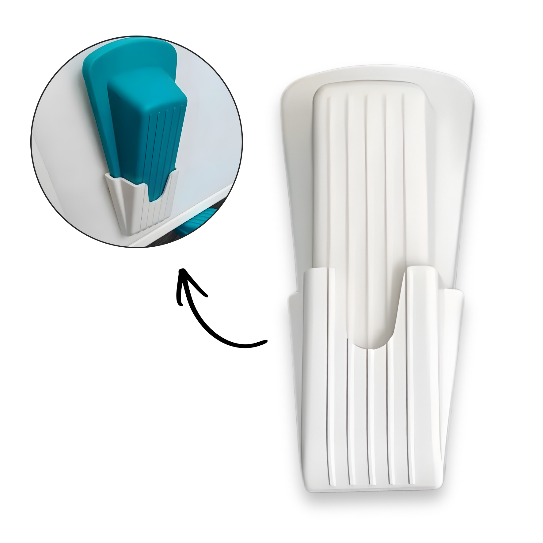 Butée de porte avec fixation adhésive
