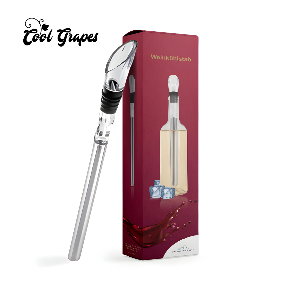 CoolGrapes™ wine chiller stick – the original!